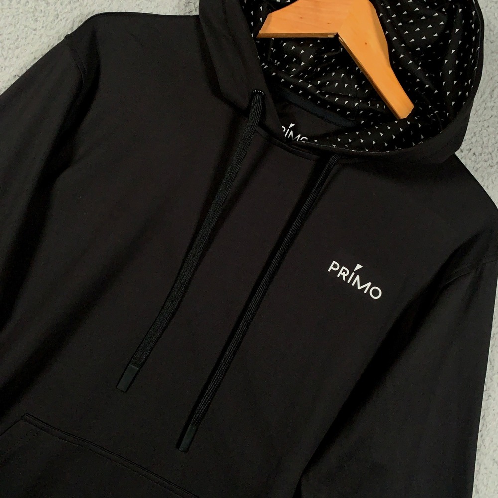 Primo Golf Performance Hoodie Men's Size Large L Black Athletic Stretch Pullover
